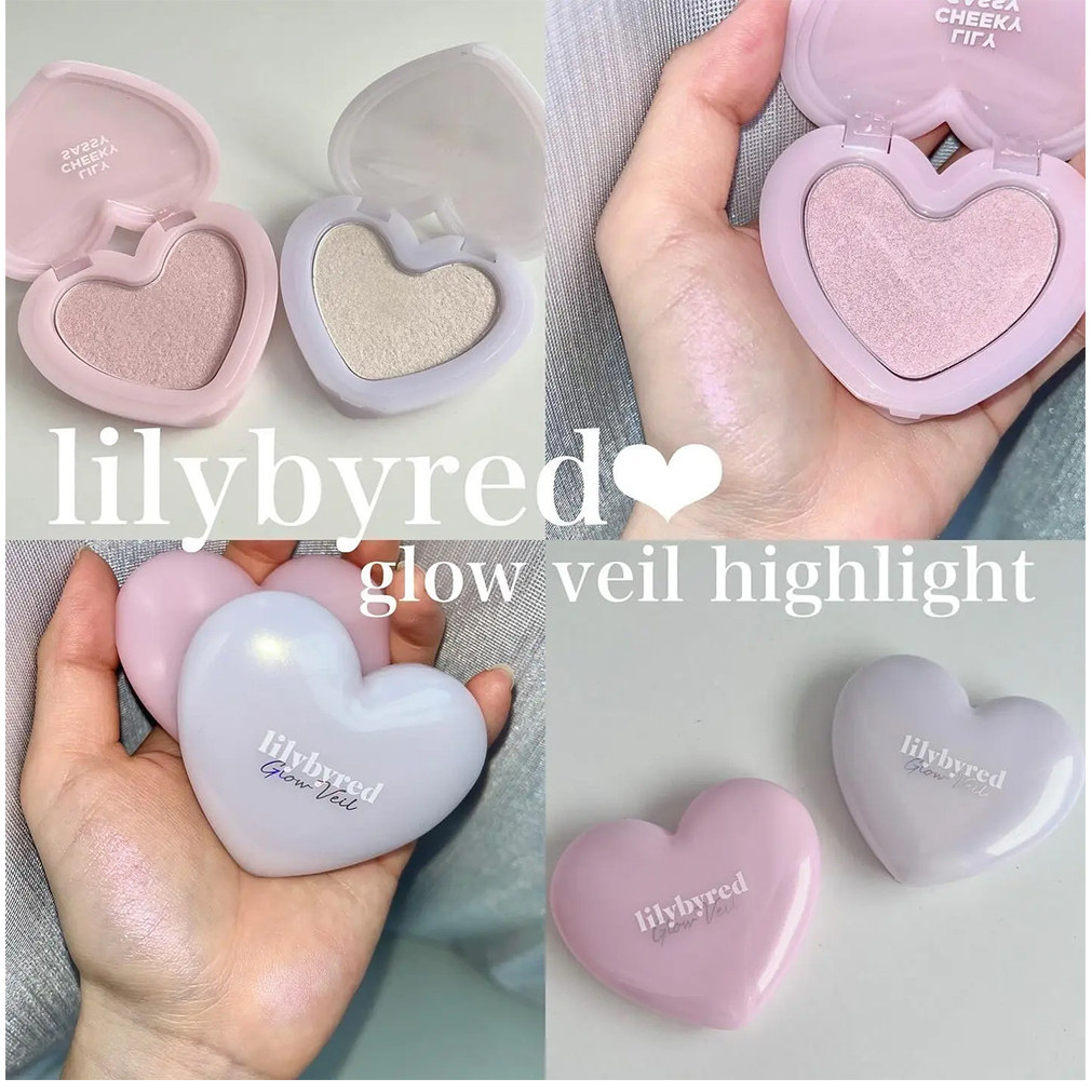 韩国lilybyred爱心高光粉饼提亮细闪膨胀色眼影腮红修容三合一