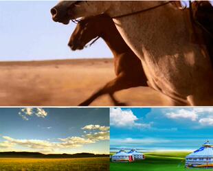 骏马奔驰保边疆 歌舞表演led视频素材 美丽大草原 经典老歌 红歌