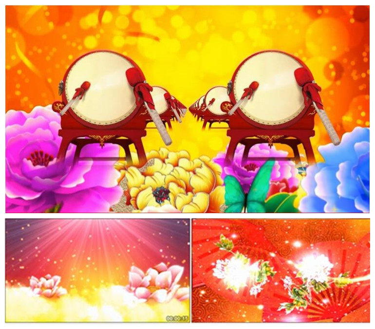 节日序曲配乐成品 新年晚会背景 喜庆热闹 文艺汇演背景 led视频