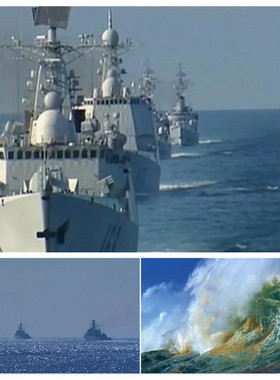 我爱这蓝色的海洋 舞台背景 军歌 十一国庆晚会 led动态视频素材