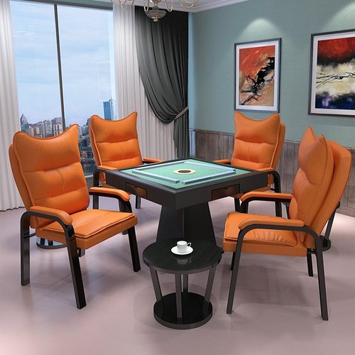 红马科技皮麻将椅护腰舒适