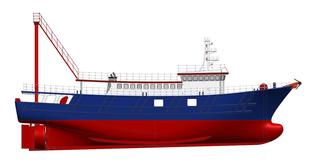 1550mm 遥控渔船 太模模型 太鲲号北海拖网渔船木质拼装 模型