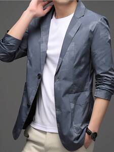 韩版潮流舒适小西装2023春夏季外套蓝黑男士宽松大码休闲西服
