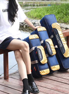 55-85cm短节鱼竿包防水路亚杆包轻便型短款冰钓杆小矶竿包钓鱼包