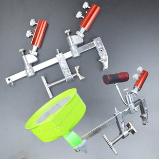 新款桥钓支架单双炮台桥筏钓炮台防风型万向支架夹栏杆管钓鱼用品