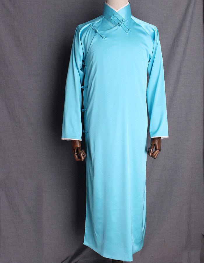 男士传统相声大褂舞台表演长跑马褂