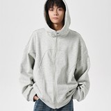 二开秋冬日系无影墙纯色大码宽松卫衣时尚外套男V911P68控98，女装短外套，电商A029