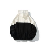 白底日系秋冬撞色绣花大码港风拼接卫衣时尚外套男V906P68控88，女装短外套，电商A029