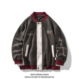 秋冬白底平铺大码绣花拼接夹克外套棒球服男J863P88控138，男装夹克，电商A029