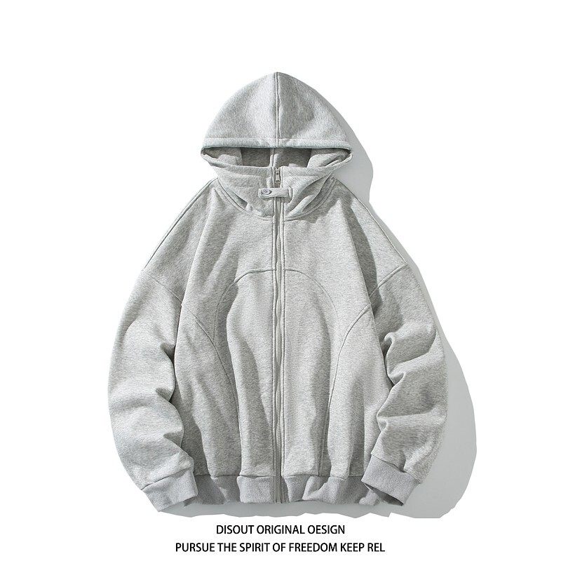 二开秋冬平铺白底纯色大码宽松卫衣时尚外套男V911P68控98，女装短外套，电商A029