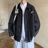 新款秋冬纯色原创大码港风宽松夹克外套男J852P88控128，男装夹克，电商A029