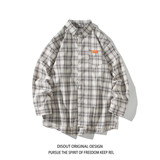 C11延续格子港风大码长袖衬衣条纹衬衫C618P55控78，男装衬衫，电商A029