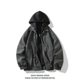 二开原创白底平铺大码连帽假两件皮衣夹克外套男J876P98控158，男装夹克，电商A029