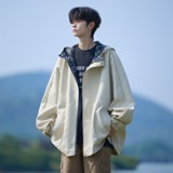 二开秋冬相机片港风大码绣花拼接连帽夹克外套男J866P78控128，男装夹克，电商A029