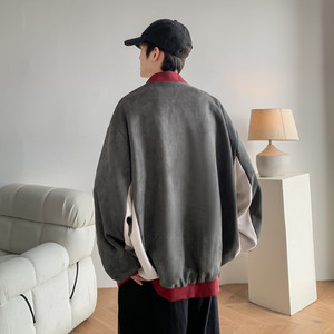 秋冬内景港风大码绣花拼接夹克外套棒球服 男 J863 P88 控138图片