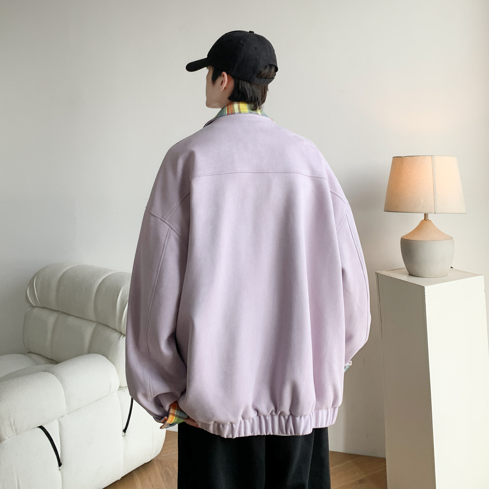 原创抖音内景港风大码绣花撞色夹克外套棒球服男J871P80控128,男装夹克,电商A029