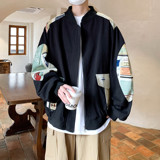 新款抖音直播港风潮流大码拼接夹克外套棒球服J811P78控108，男装夹克，电商A029