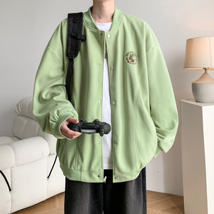 内景秋冬原创抖音港风大码绣花夹克外套棒球服男 J870 P78控128，男装夹克，电商A029