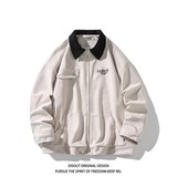 新款秋冬原创G港风内景大码绣花夹克外套棒球服男J856P78控128，男装夹克，电商A029