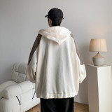 秋冬港风大码撞色绣花大码宽松拼接卫衣时尚外套男V912P70控98，女装短外套，电商A029