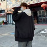 新款秋冬纯色原创大码港风宽松夹克外套男J852P88控128，男装夹克，电商A029