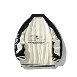 撞色原创大码日系白底平铺宽松棒球服夹克港风J850P98控138，男装夹克，电商A029