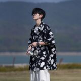 相机片港风宽松男冰丝轻熟店主风短袖衬衫大码C612P40控58，男装T恤，电商A029