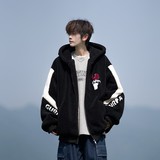 相机片大码宽松棉衣连帽毛绒内里加厚棉衣毛绒MY190P118控158，男装棉衣，电商A029