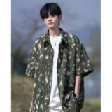 相机片夏季抖音直播港风大码外景短袖衬衫花衬衣C608P40控58，男装T恤，电商A029