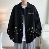 2025秋冬新款内景大码港风宽松绣花夹克外套男J839P80控118，男装夹克，电商A029