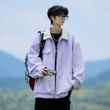 秋冬原创白底立体图大码绣花夹克外套棒球服男J856P78控128，男装夹克，电商A029