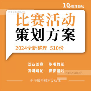 创业创意设计歌唱舞蹈摄影游戏模特演讲辩论游戏比赛活动策划方案