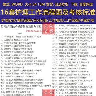 护理技术操作流程及评分标准口腔中医护理管理工作规范工作流程图