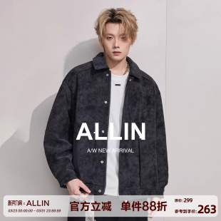 美式 大码 复古男士 休闲立领男装 情侣皮夹克 外套2026春秋新款 ALLIN