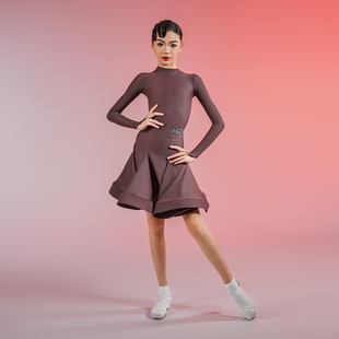 MR DANCE 新款M015 小高领拉丁舞服比赛服装舞蹈演出标准规定服