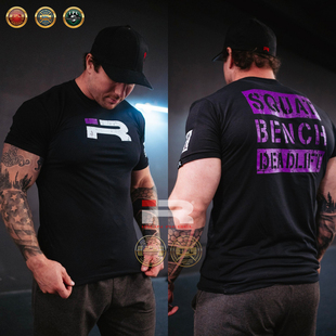 美国IronRebel短袖T恤铁之叛逆NewBig3经典力量举上衣训练健身