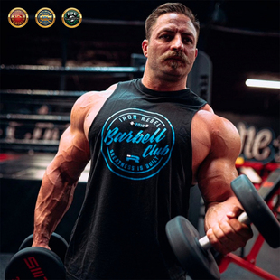 美国IronRebel正品Barbell Club Muscle无袖背力量举训练健身运动