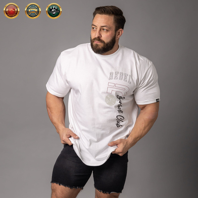 美国IronRebel短袖T恤原装进口Barbell Club V3 Oversized白色
