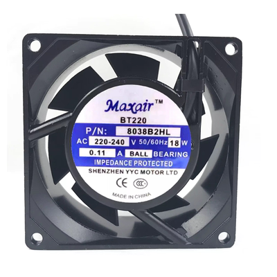 MAXAIR BT220 8038B2HL AC220V 18W 0.11A MAXAIR BT220 散热风扇
