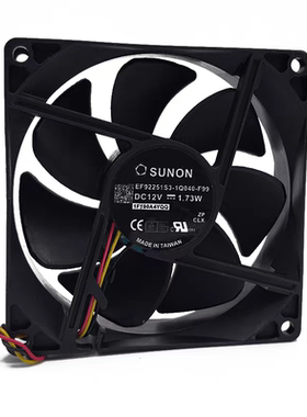 建准EF92251S3-1Q030-F99 12V 1.73W 9025静音变频器机箱散热风扇