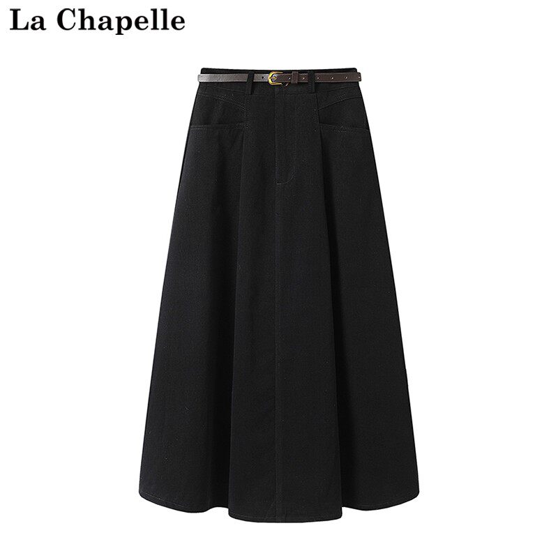 拉夏贝尔/La Chapelle秋冬新款磨毛显瘦半身裙女气质松紧腰A字裙怎么样,好用不?