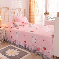 Хлопковый нескользящий комплект, стеганая простыня, 3 предмета