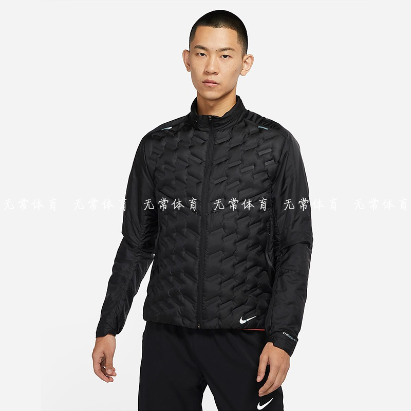 NIKE耐克立领防风跑步羽绒服外套