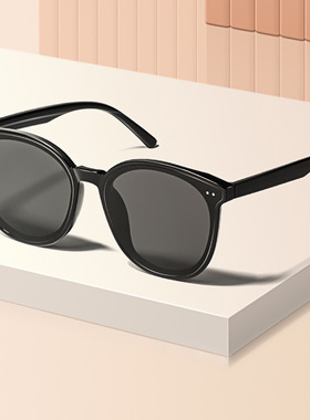 AGM圆框TR超轻偏光墨镜遮阳开车