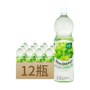 韩国原装进口Woongjin熊津阳光葡萄味饮料1.5L*12瓶果味饮品