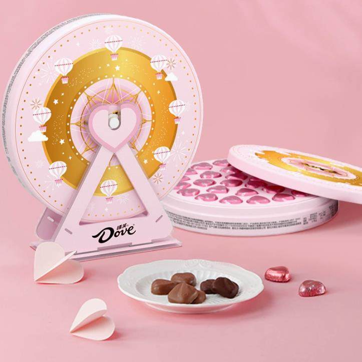 德芙心语巧克力30颗摩天轮礼盒166g情人节生日礼物巧克力零食糖果