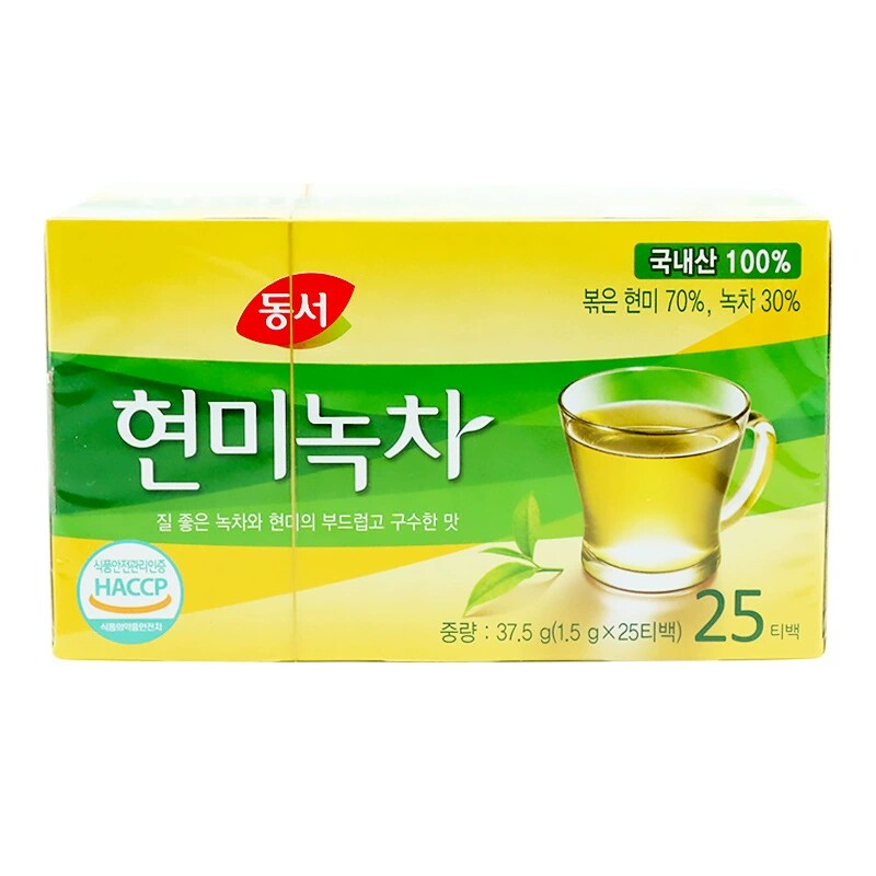 韩国进口东西玄米绿茶37.5g独立包装办公室冲泡饮品米味茶