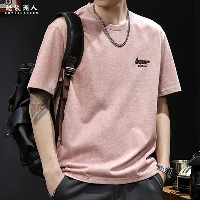 简约百搭短袖t恤男士服美式体恤