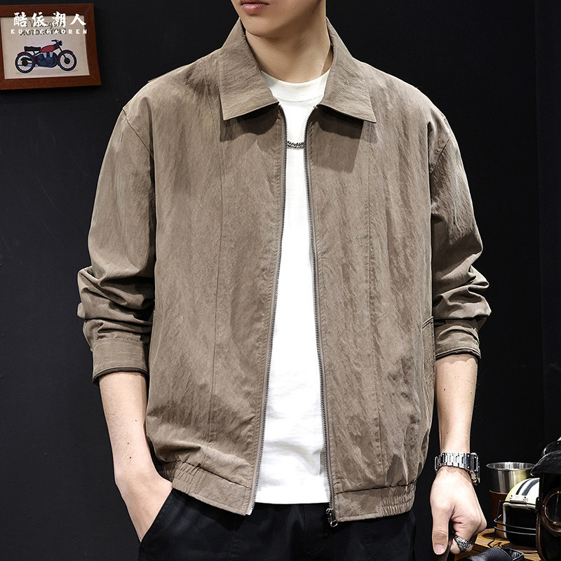 轻薄外套男2025新款大码高端天丝冰感男士春夏夹克季男款防晒外套
