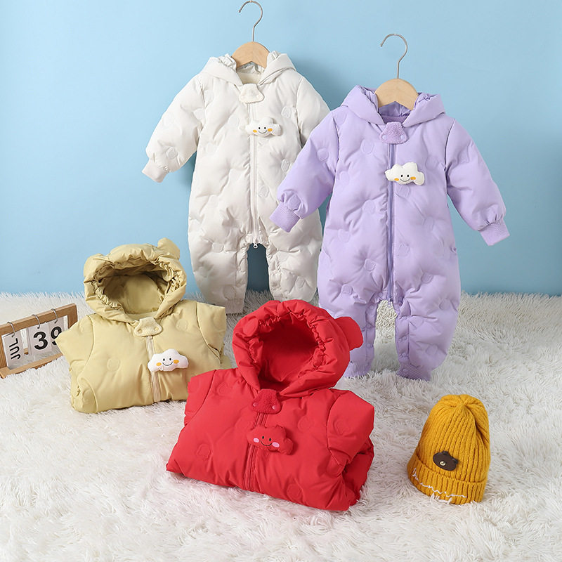 婴幼儿羽绒服连体衣宝宝冬装加厚